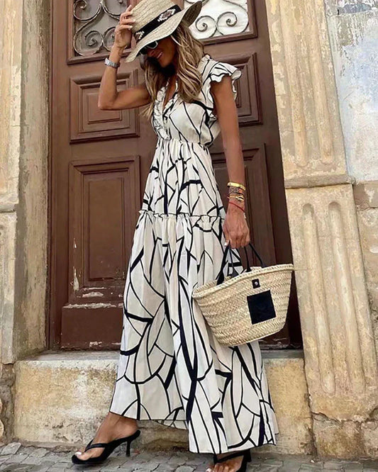 Women's Lightweight Summer Dress – Classic Short Sleeve, Flattering Fit, Cotton Blend